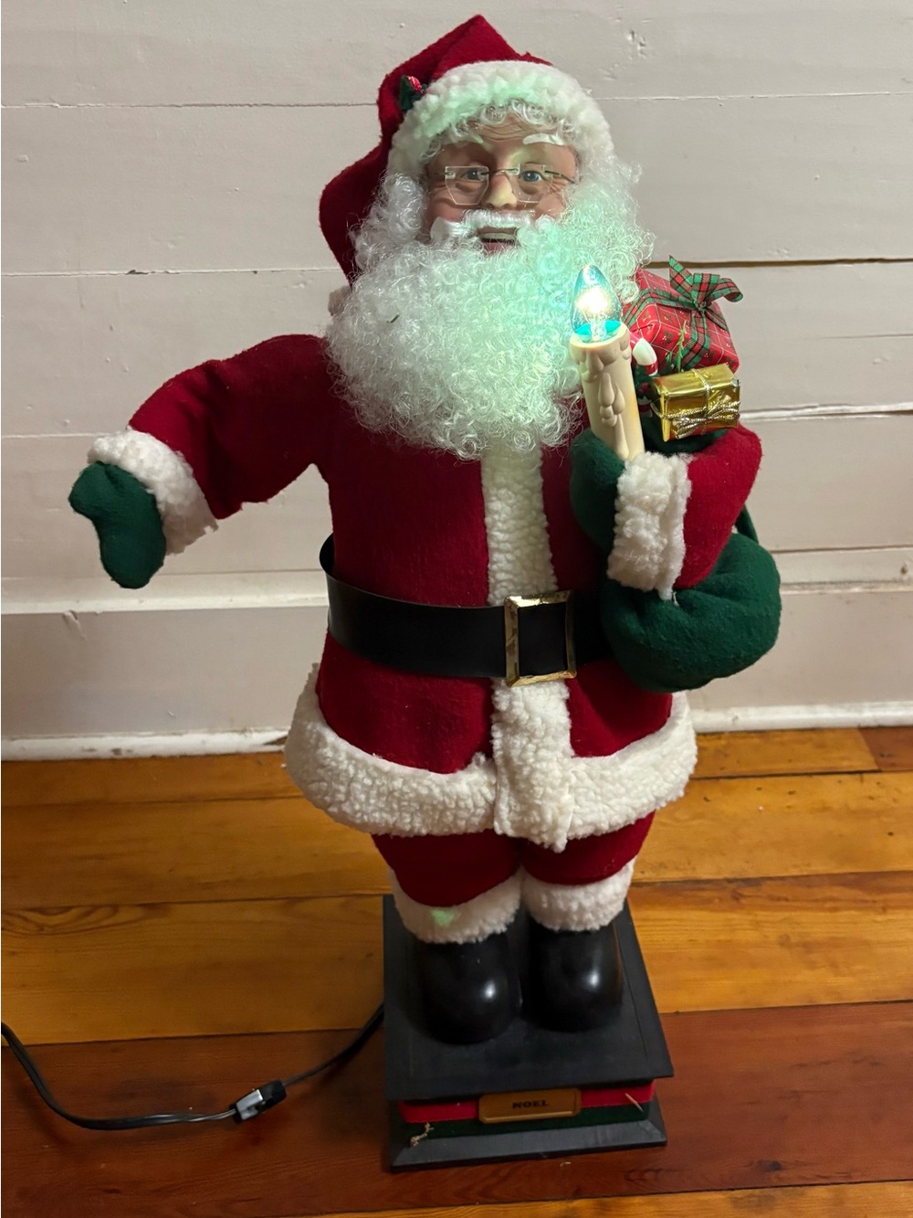 Festive Animated Red Santa Figure Holiday Decoration